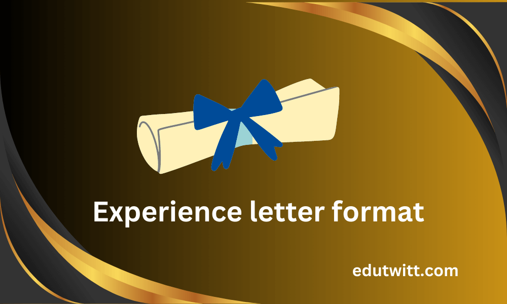 Experience letter format | Experience Certificate